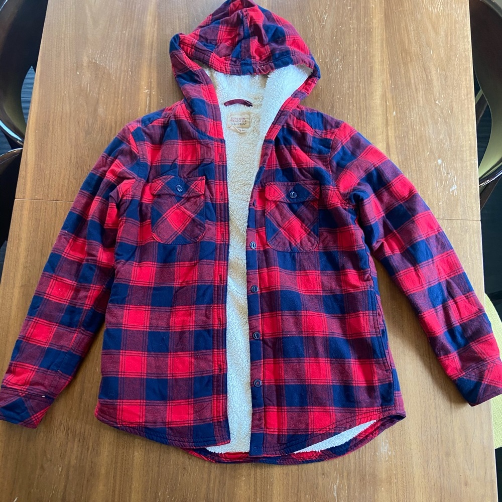 Boston traders plaid coat